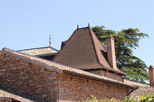 closed roof roof landscape stone pattern