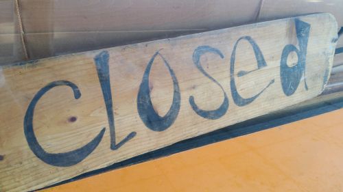 Closed Sign Angle