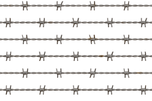 closing barbed wire iron