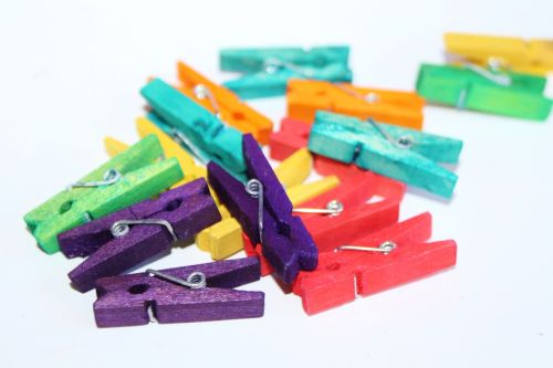 clothespins small colorful
