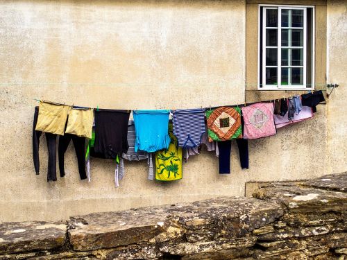 clothing hanging wash