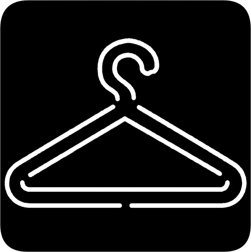 clothing hanger sign