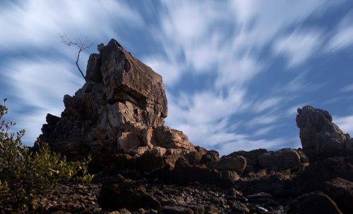 cloud rock sky