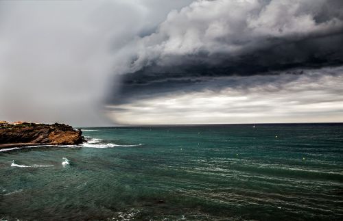 cloud sea grey clouds