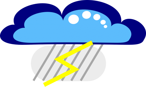 cloud flash rain