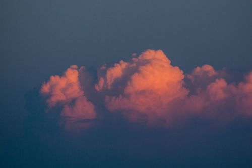 cloud afterglow orange