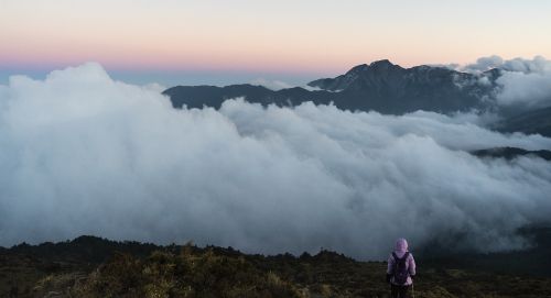 cloud mountain hiking