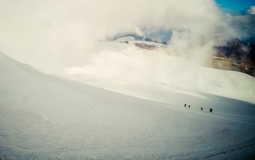 cloud  mountaineering  slope