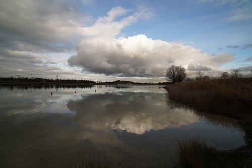 cloud  reflection  lake