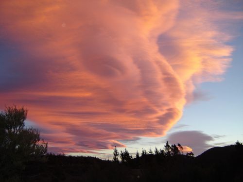 cloud formation sunset sky