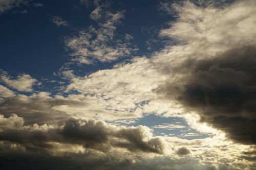 clouded sky sky cumulus clouds