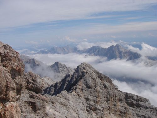 clouds summit rock