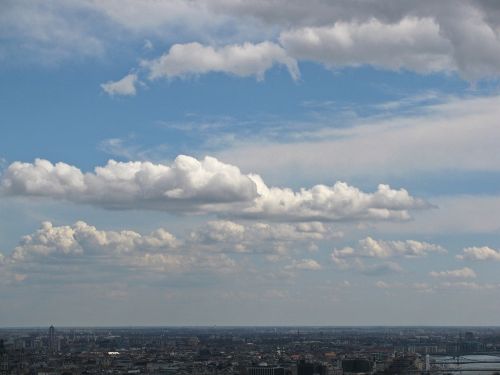 clouds blue sky spring