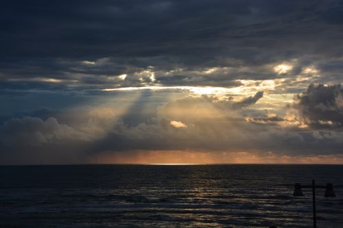 clouds water sea