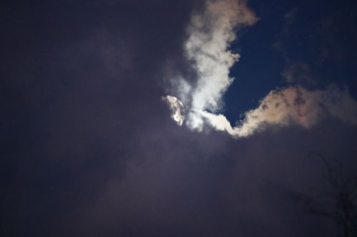 clouds moon sky