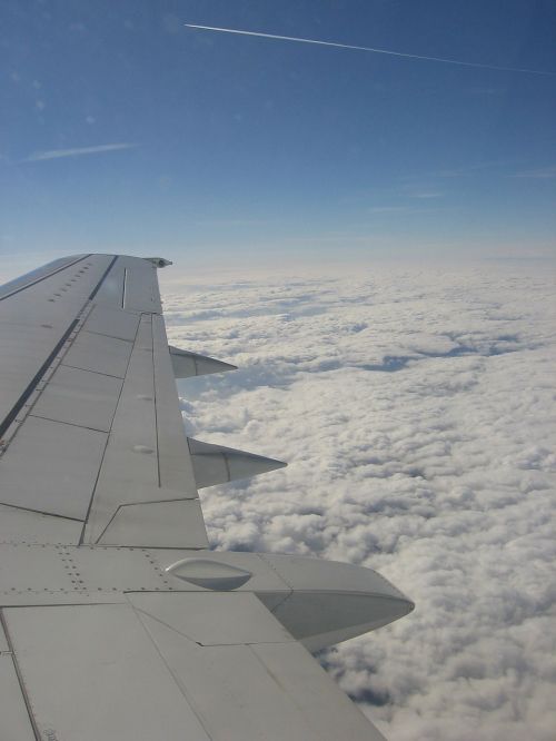 clouds aircraft sky