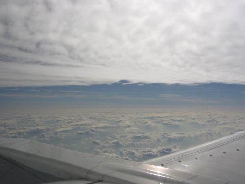 clouds aircraft sky