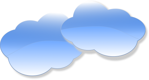 clouds weather speech bubbles