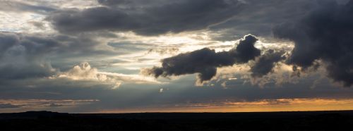 clouds evening sunset