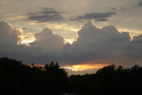 clouds sky afterglow