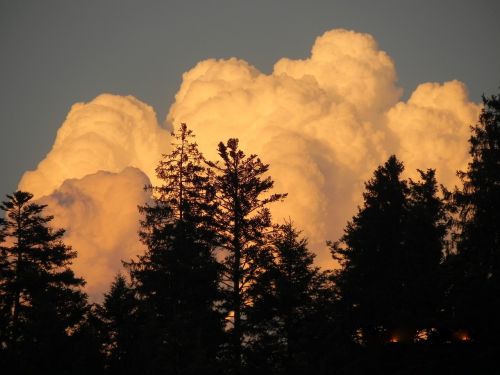 clouds in the evening
