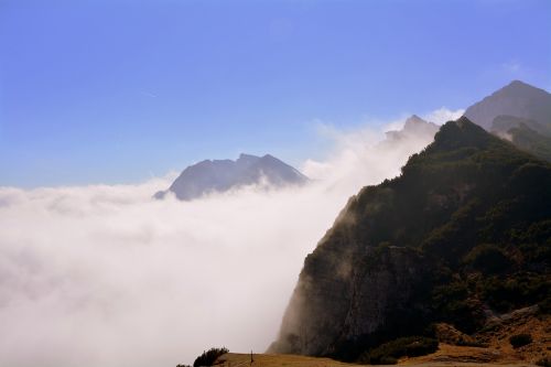 clouds mountains landscape