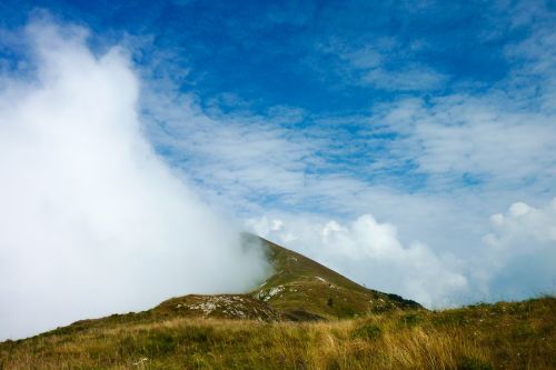 clouds mountain sky