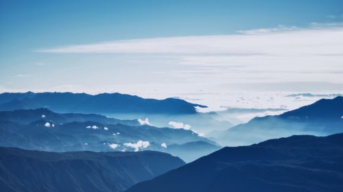 clouds foggy landscape