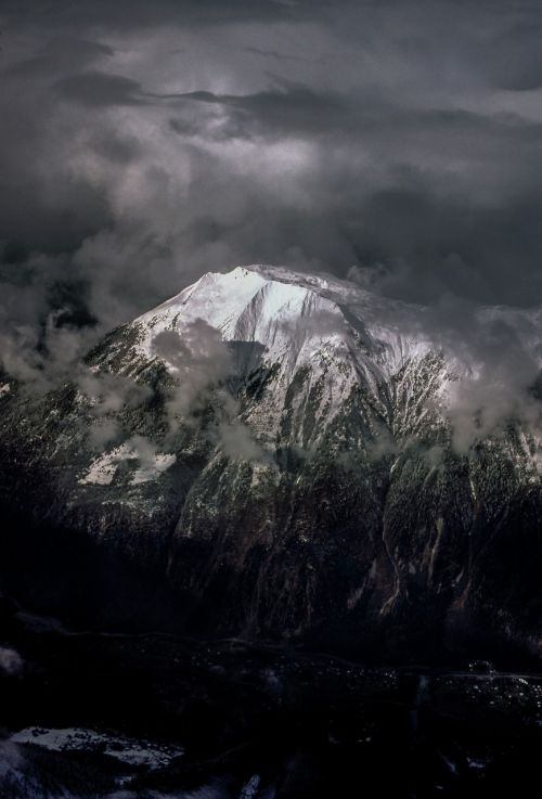 clouds landscape mountain