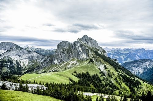 clouds hills landscape