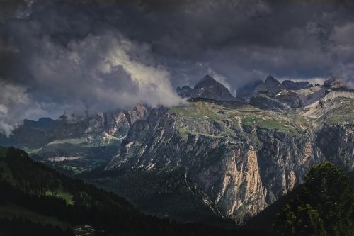 clouds landscape mountain range