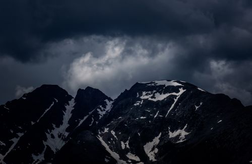 clouds cold landscape