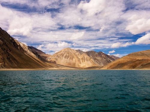 clouds lake landscape