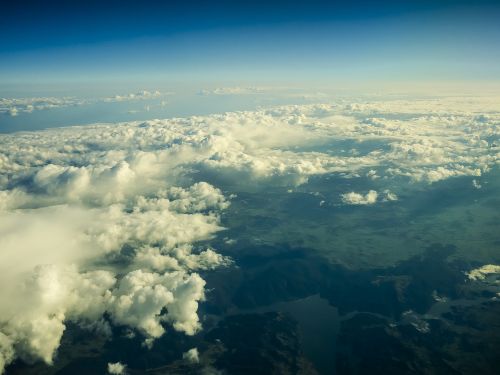 clouds landscape aircraft