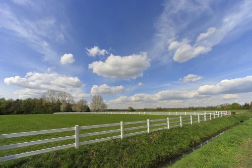 clouds pasture landscape