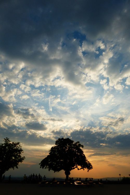 clouds sunset evening sky