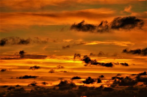 clouds sunset evening sky