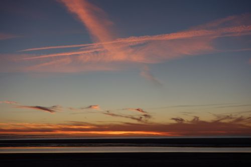 clouds pink sunset