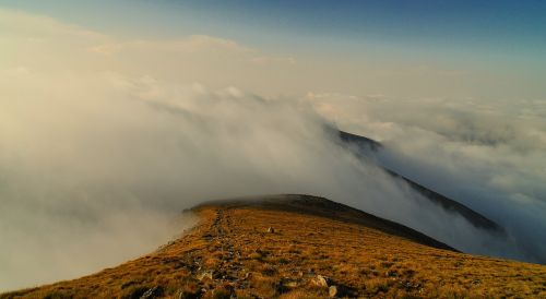 clouds fog mountain