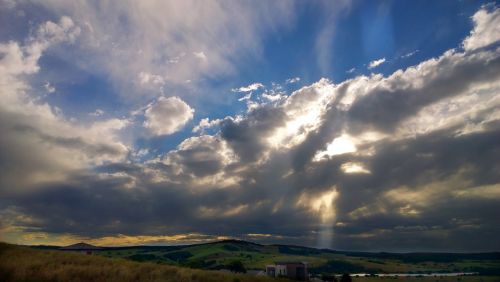 clouds landscape sun