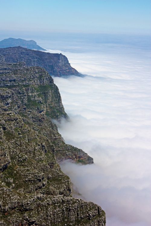 clouds landscape fog