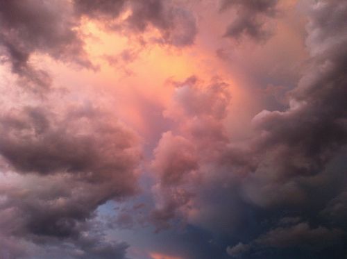 clouds sky red