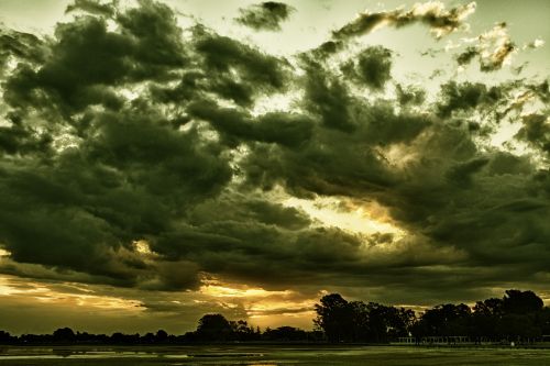 clouds landscape sunset