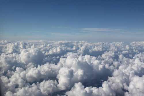 clouds sky in flight
