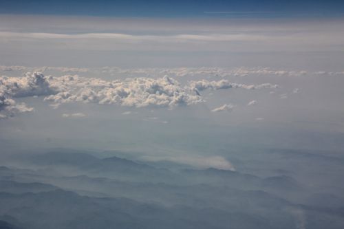 clouds mountains sky