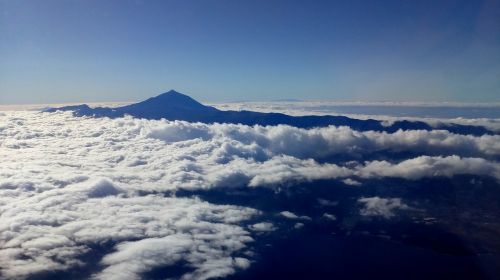 clouds mountain sky