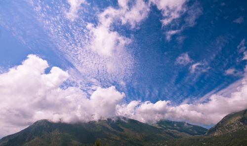 clouds monti mountain landscape