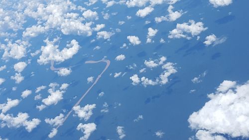 clouds flight plane