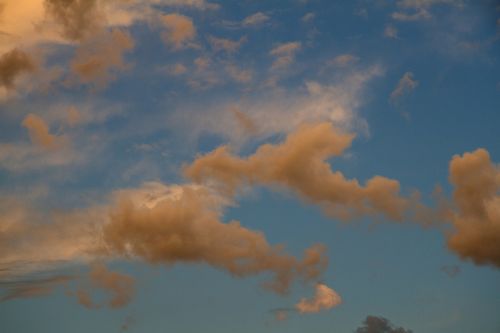 clouds afterglow sunset