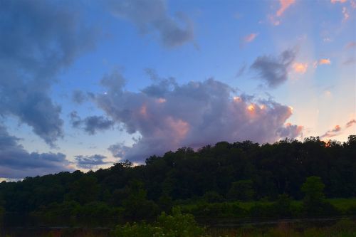 clouds sky sunset